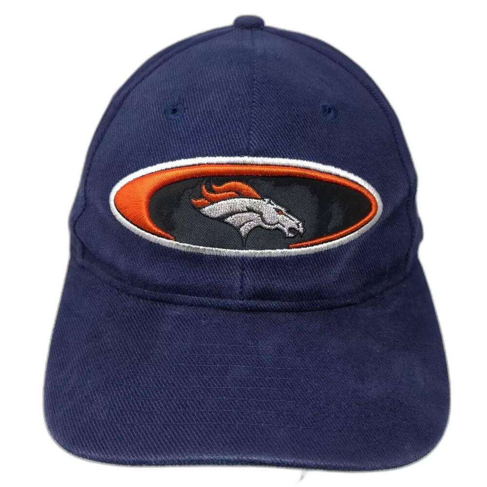 Denver Broncos NFL Blue Cap One Size Strapback Team Logo Adjustable Headwear Hat